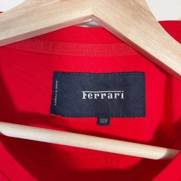 FERRARI | OFFICIAL  PRODUCT RED BRAND LOGO TSHIRT - Picture 9 of 10